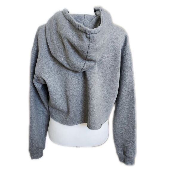 Wild Fable gray cropped hoodie with drawstring, M - Picture 3 of 9